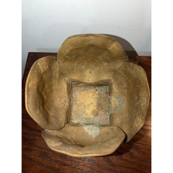 VTG Brass Seashell Planter Cachepot Jardiniere Hollywood Regency Style Elegant - Picture 8 of 9